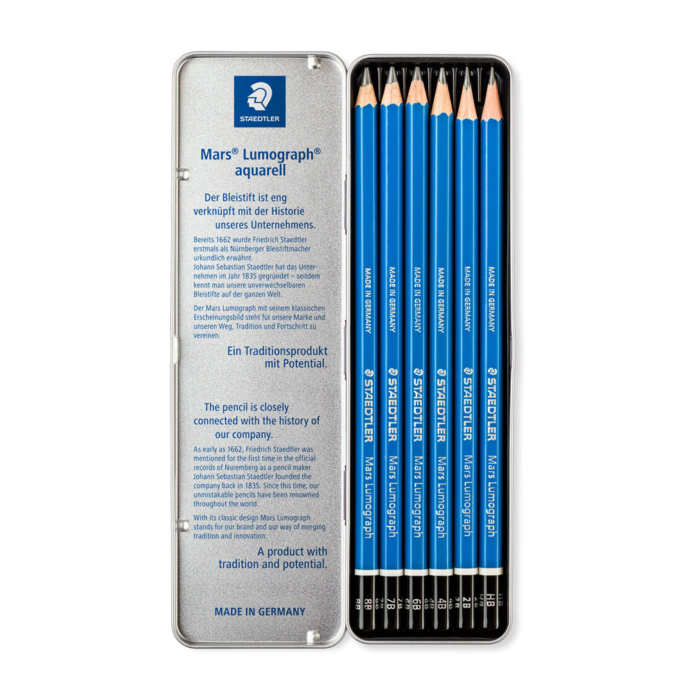 스테들러 마스 루모그라프 100 최고급 연필 6종 세트 (100 G6)